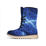 Lightning Plasma Print Winter Boots