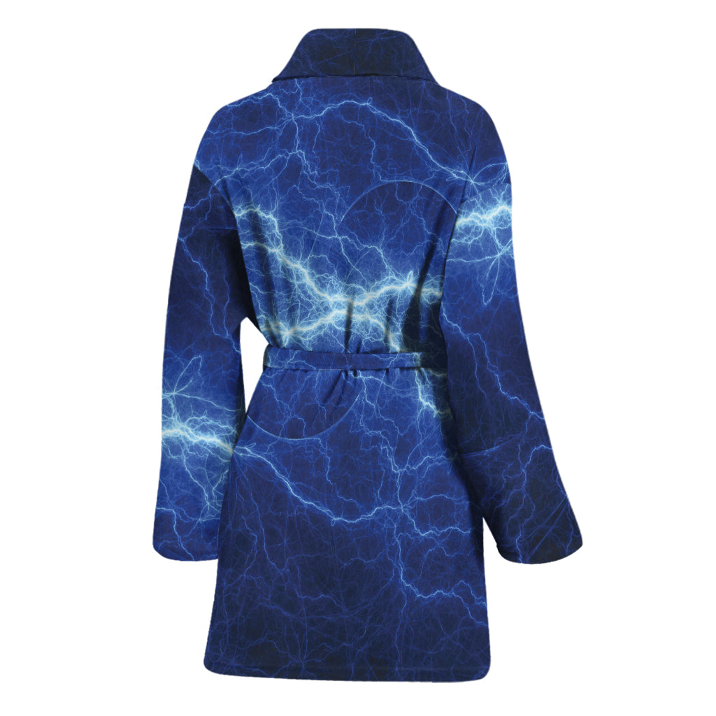 Lightning Plasma Print Women's Bathrobe