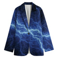 Lightning Plasma Print Women's Cotton Blazer