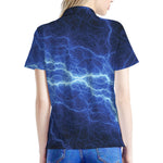 Lightning Plasma Print Women's Polo Shirt