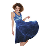 Lightning Plasma Print Women's Sleeveless Dress