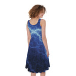 Lightning Plasma Print Women's Sleeveless Dress