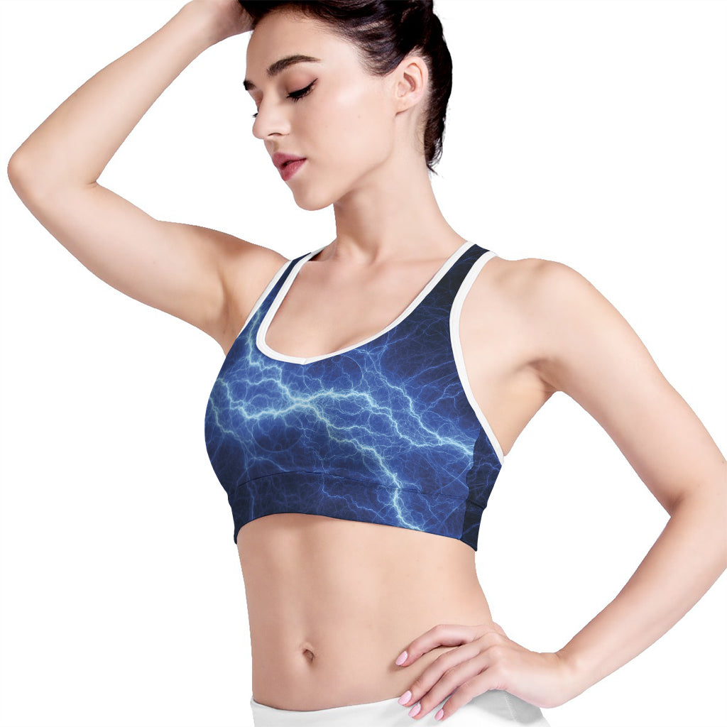 Lightning Plasma Print Women's Sports Bra