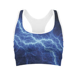 Lightning Plasma Print Women's Sports Bra