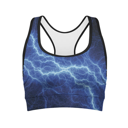 Lightning Plasma Print Women's Sports Bra