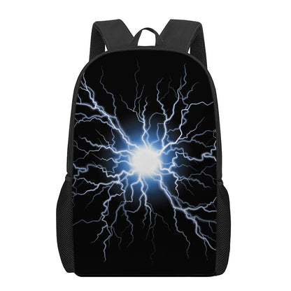 Lightning Spark Print 17 Inch Backpack