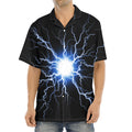 Lightning Spark Print Aloha Shirt