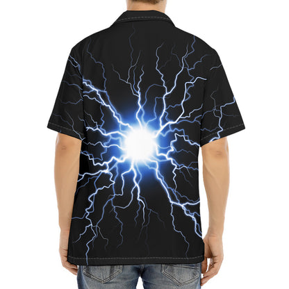 Lightning Spark Print Aloha Shirt