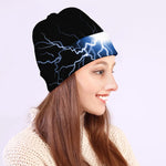 Lightning Spark Print Beanie