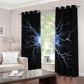 Lightning Spark Print Dimout Grommet Curtains