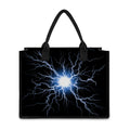 Lightning Spark Print Canvas Tote Bag