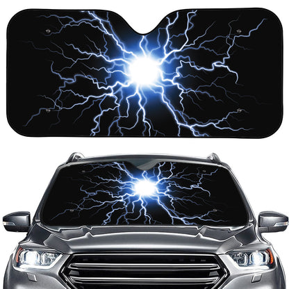 Lightning Spark Print Car Windshield Sun Shade