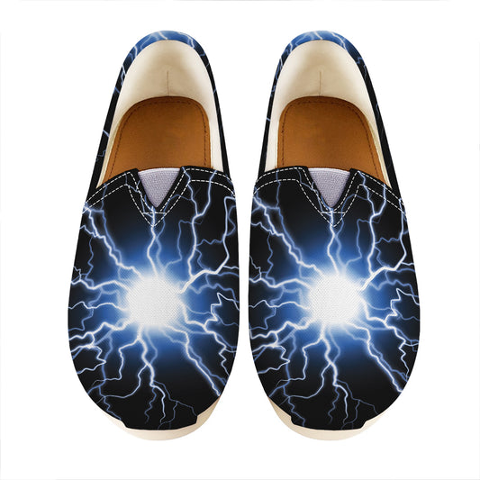 Lightning Spark Print Casual Shoes