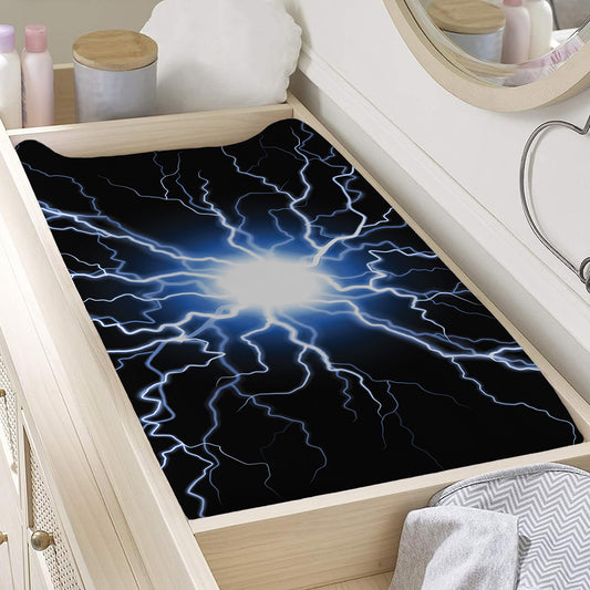 Lightning Spark Print Changing Pad Cover