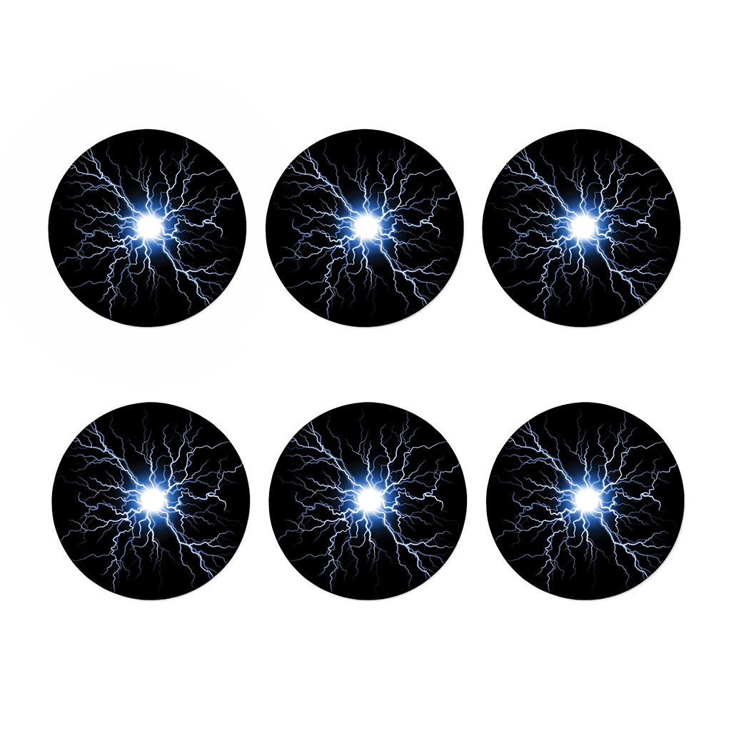Lightning Spark Print Coaster Set