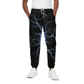 Lightning Spark Print Cotton Sweatpants