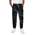 Lightning Spark Print Cotton Pants