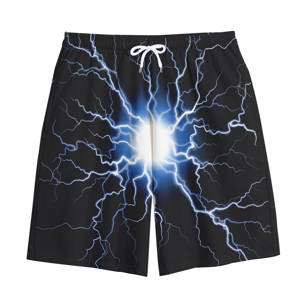 Lightning Spark Print Cotton Shorts