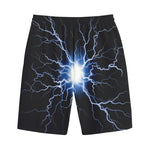 Lightning Spark Print Cotton Shorts