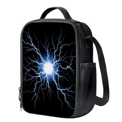 Lightning Spark Print Crossbody Lunch Bag