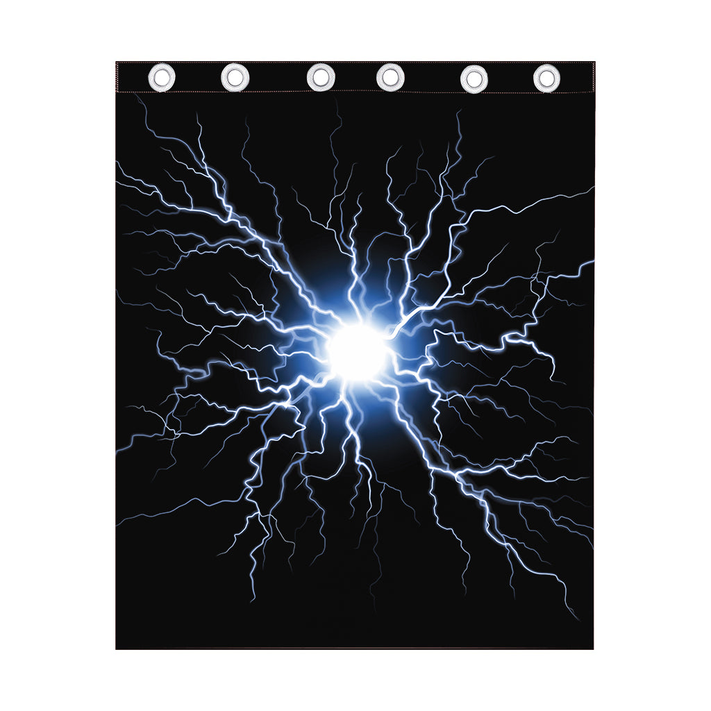 Lightning Spark Print Curtain