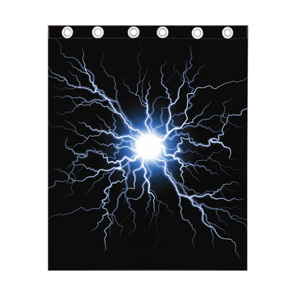 Lightning Spark Print Curtain