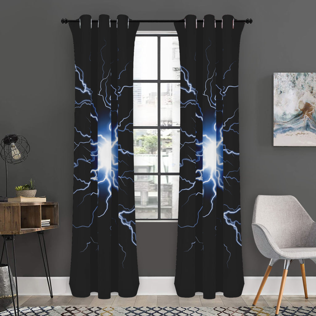 Lightning Spark Print Curtain