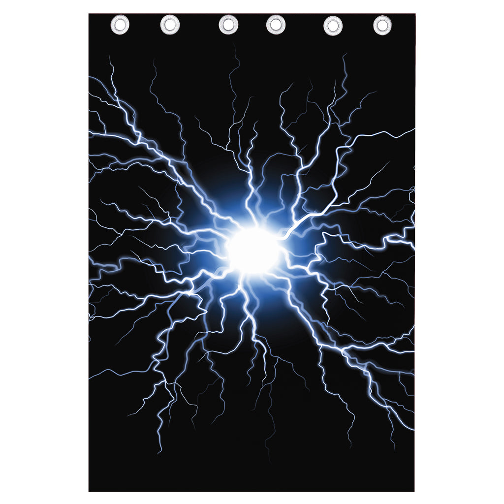 Lightning Spark Print Curtain