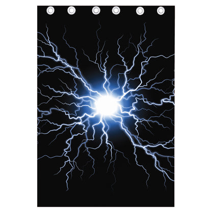 Lightning Spark Print Curtain