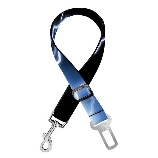Lightning Spark Print Dog Seat Belt