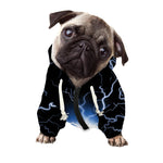 Lightning Spark Print Dog Zip Up Hoodie