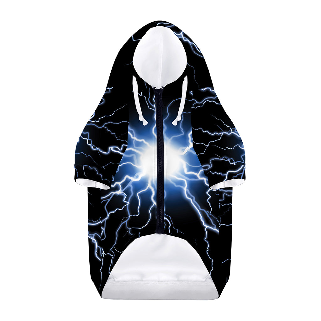 Lightning Spark Print Dog Zip Up Hoodie