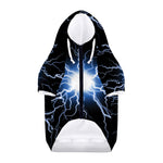 Lightning Spark Print Dog Zip Up Hoodie