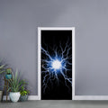 Lightning Spark Print Door Sticker