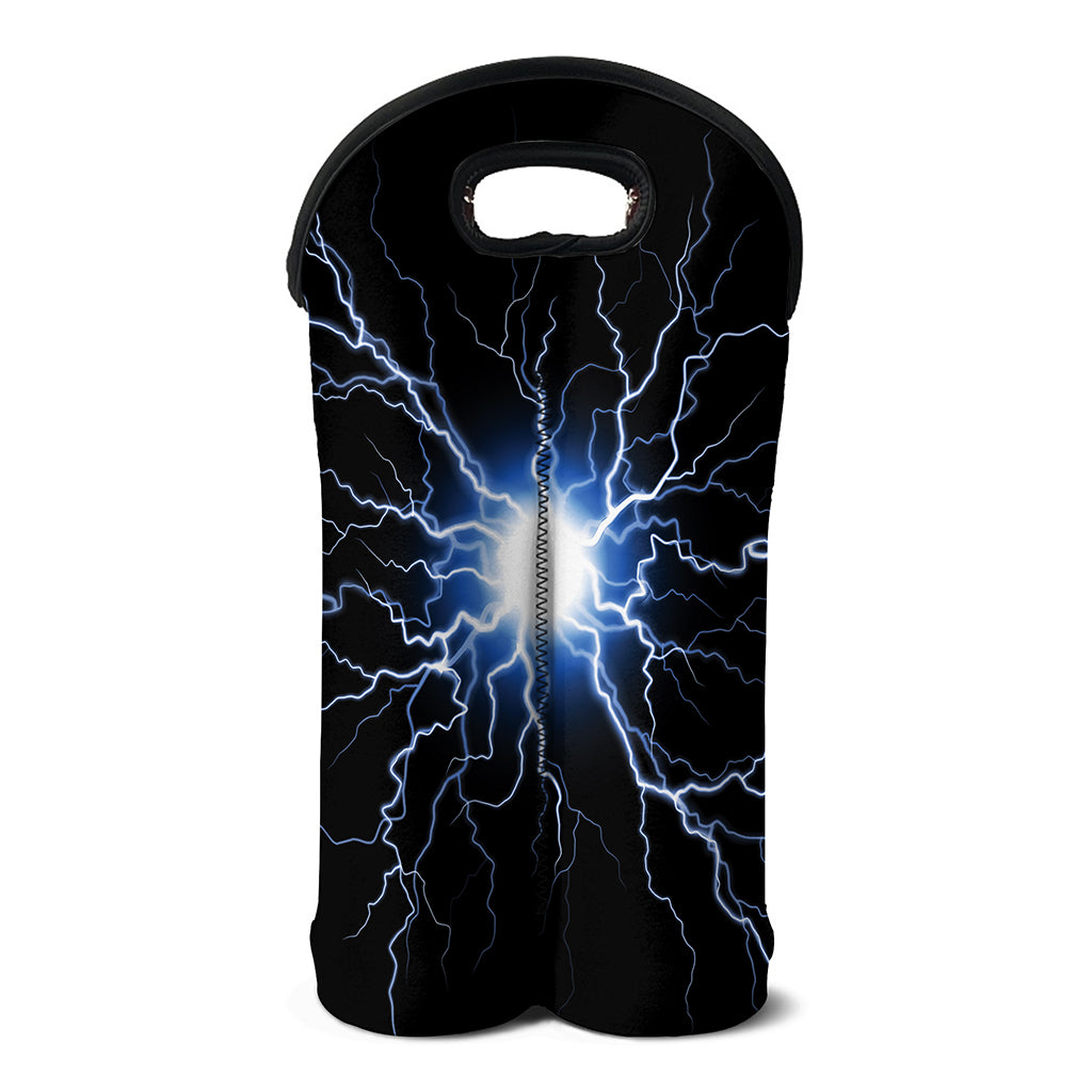 Lightning Spark Print Double Neoprene Wine Tote