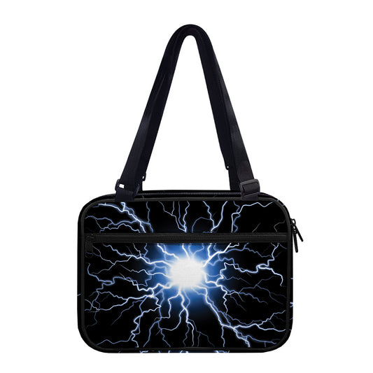 Lightning Spark Print Double Strap Bible Bag