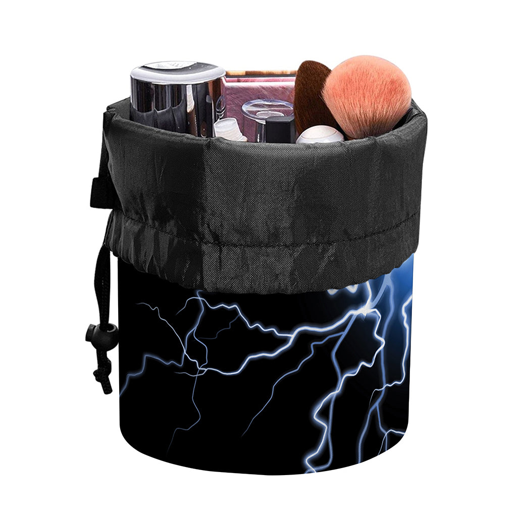 Lightning Spark Print Drawstring Makeup Bag