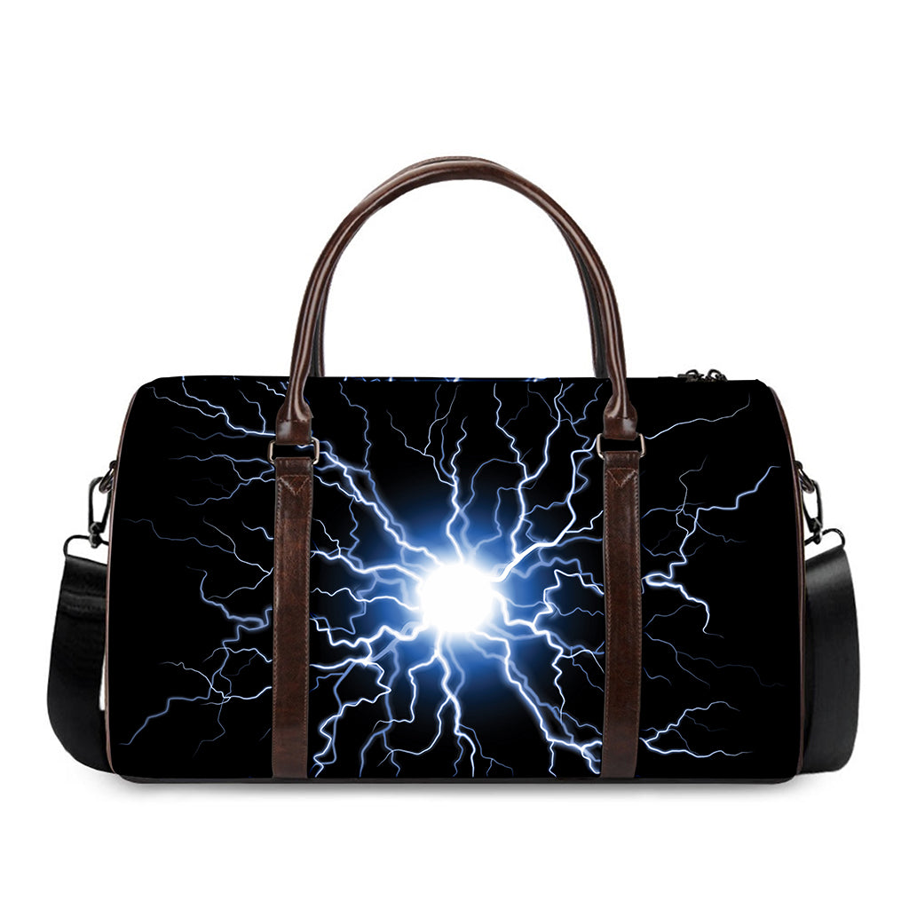 Lightning Spark Print Duffle Bag