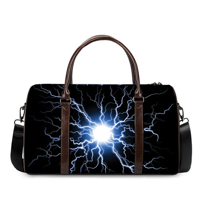 Lightning Spark Print Duffle Bag