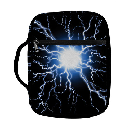 Lightning Spark Print Front Pocket Bible Bag