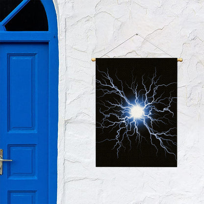 Lightning Spark Print Garden Flag