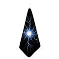 Lightning Spark Print Hand Towel