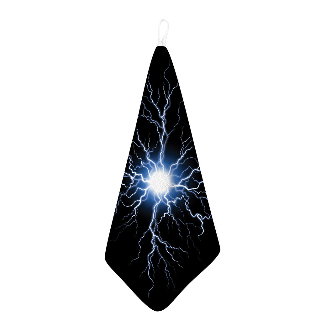 Lightning Spark Print Hand Towel