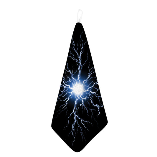 Lightning Spark Print Hand Towel