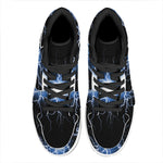 Lightning Spark Print High Top Leather Sneakers