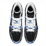 Lightning Spark Print High Top Leather Sneakers