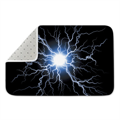 Lightning Spark Print Indoor Door Mat