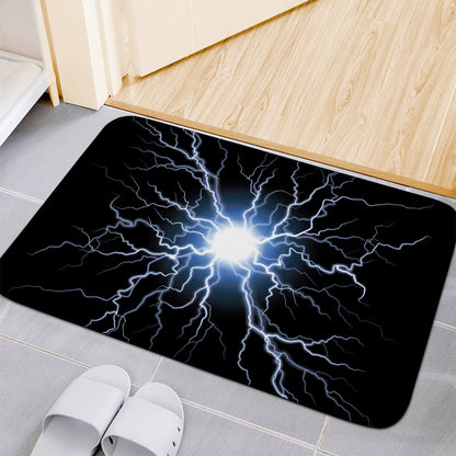 Lightning Spark Print Indoor Door Mat