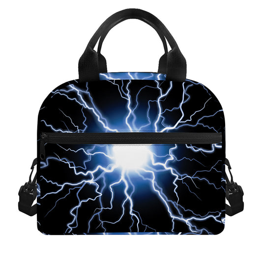 Lightning Spark Print Insulated Lunch Bag