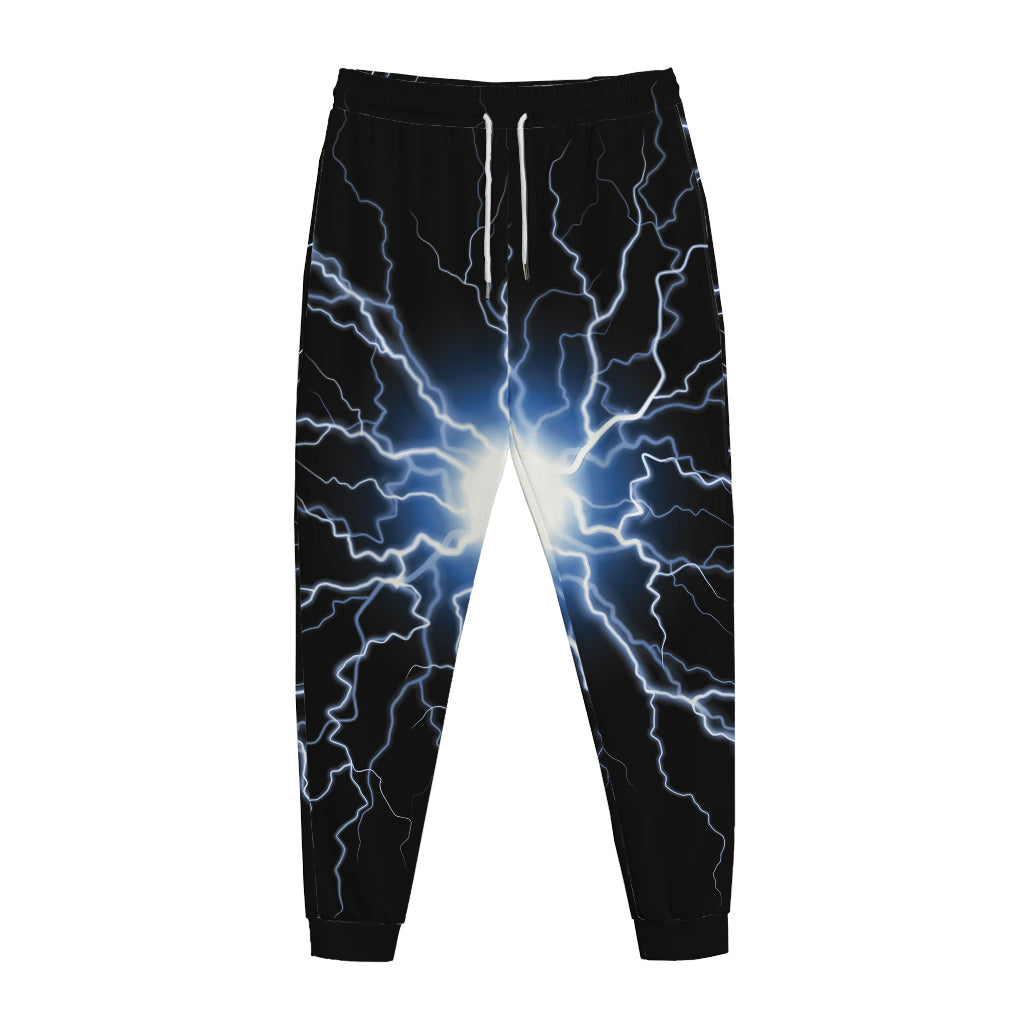 Lightning Spark Print Jogger Pants